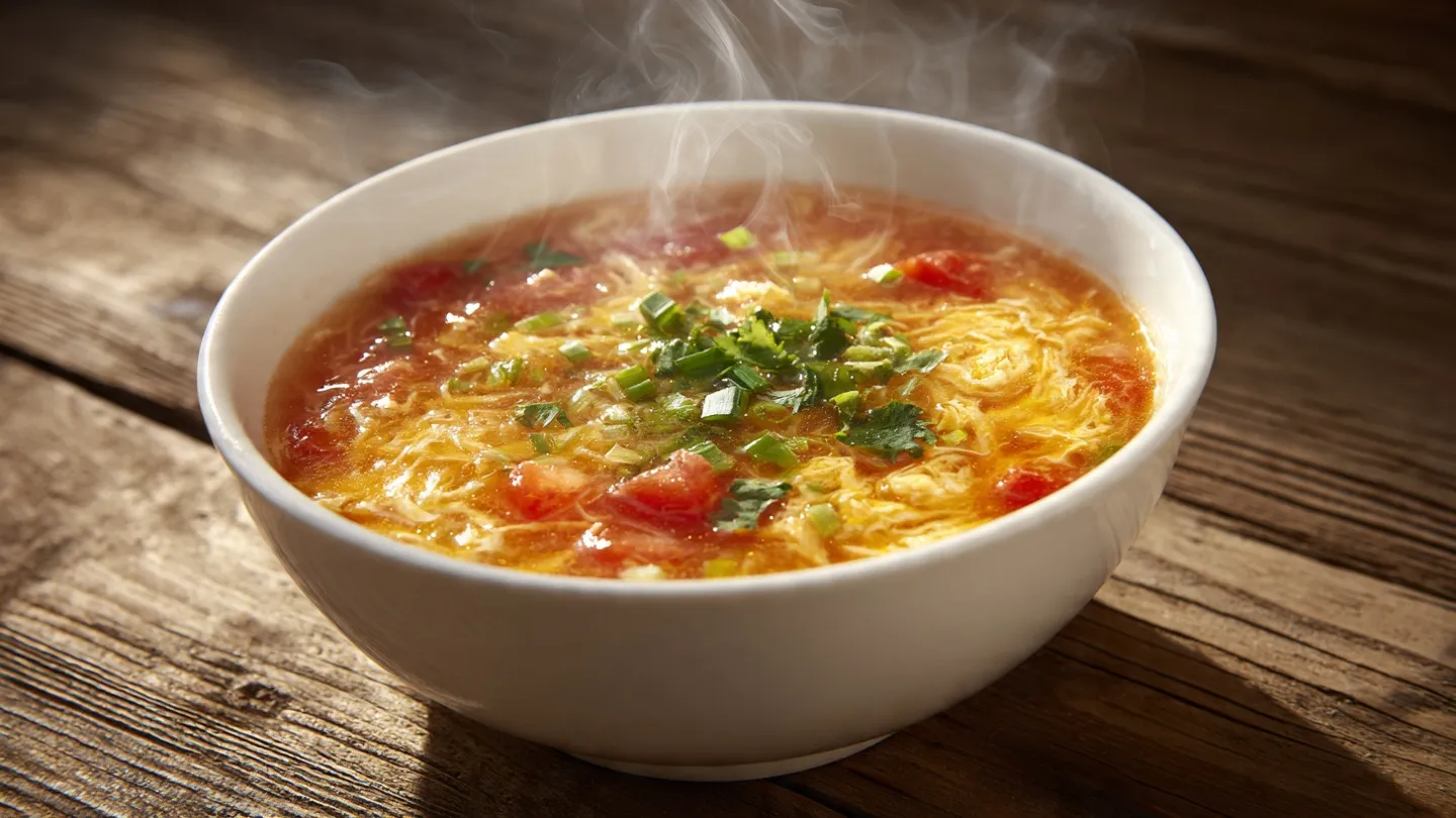 Quick 15-Minute Tomato Egg Drop Soup