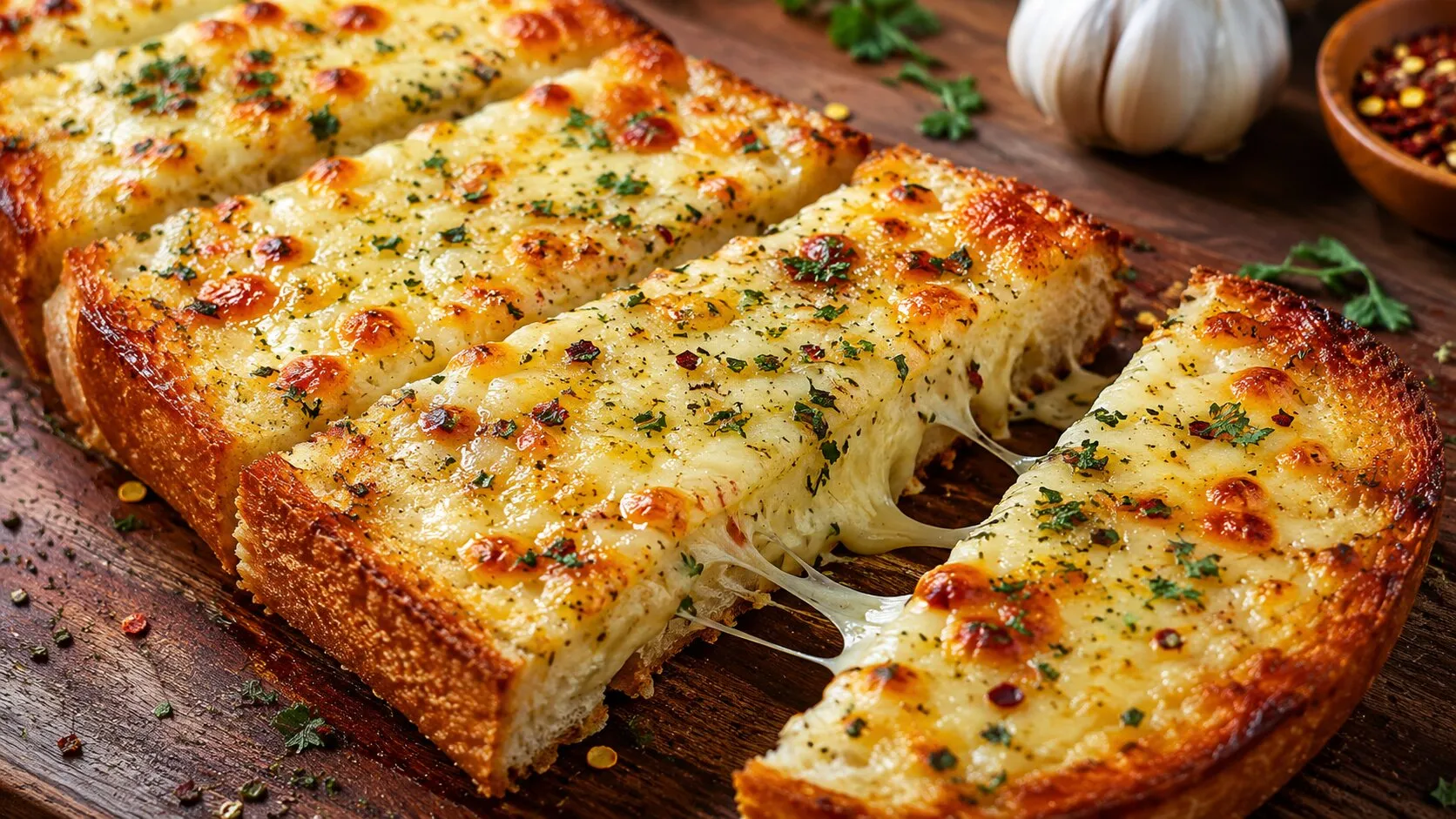 Quick & Crispy Cheesy Garlic Bread Quick & Crispy Cheesy Garlic Bread