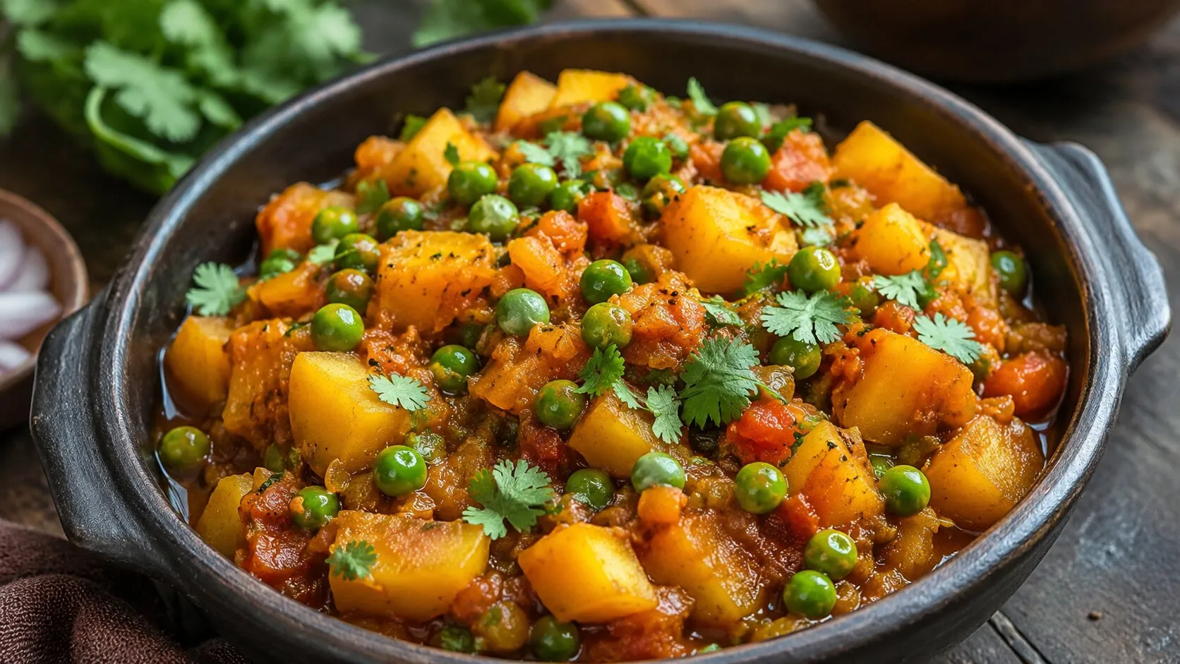 Quick & Delicious Cooker Aloo Matar Sabzi