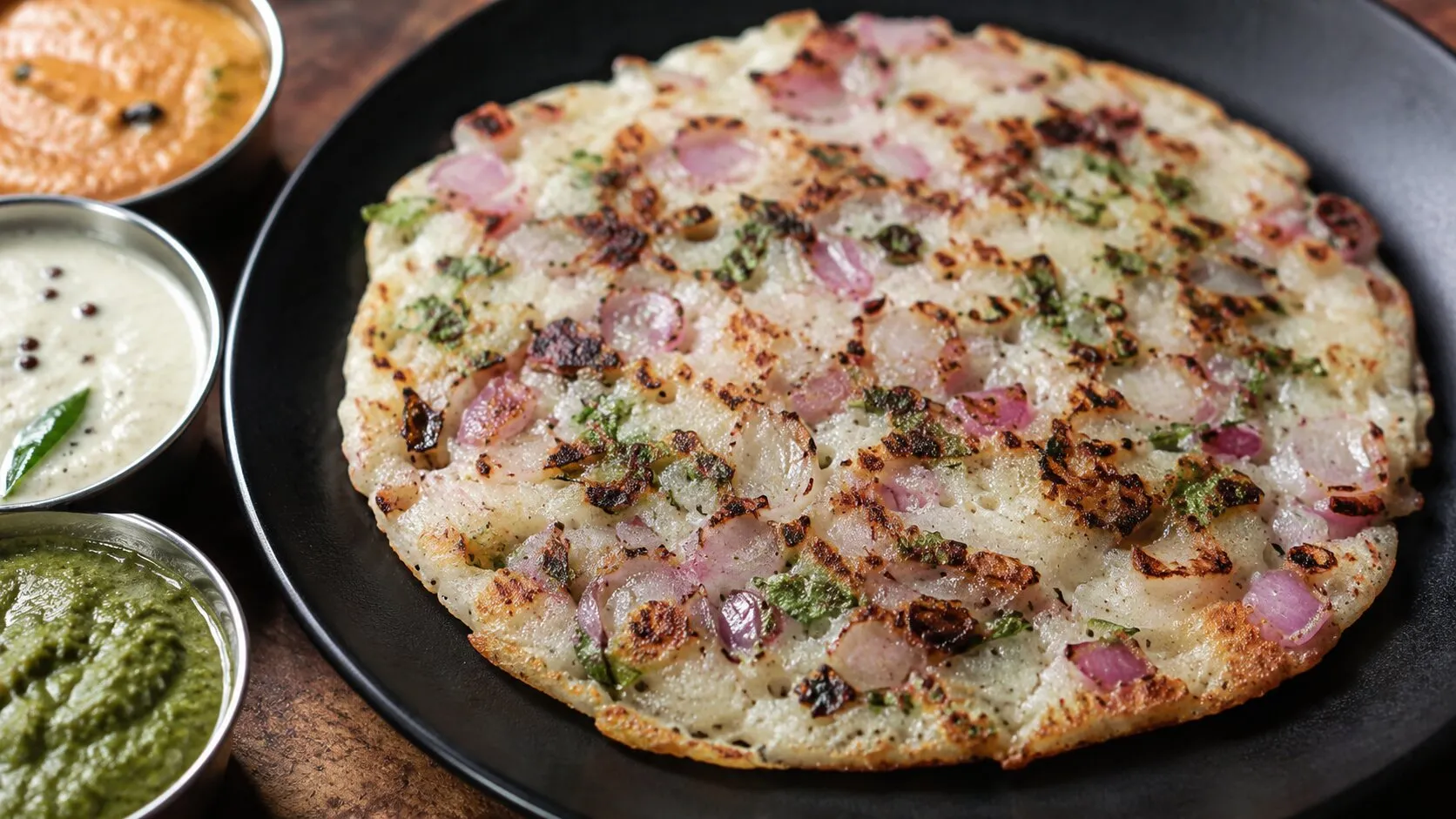 Quick & Easy 2-Ingredient Onion Uttapam