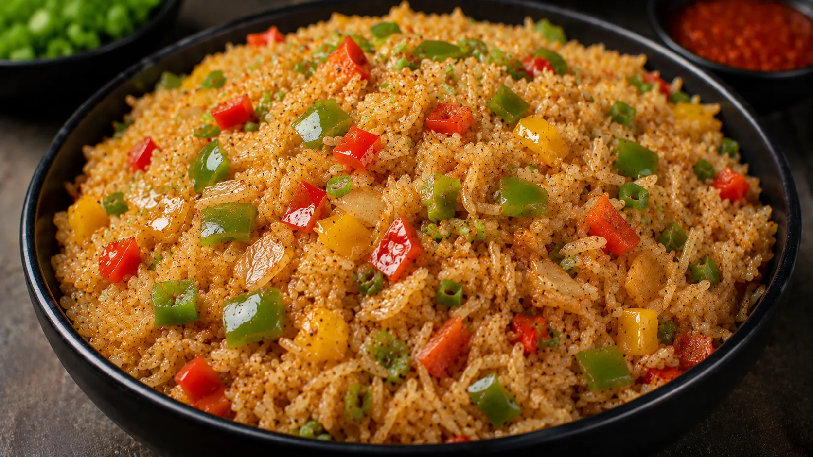 Quick South Indian Style Capsicum Rice