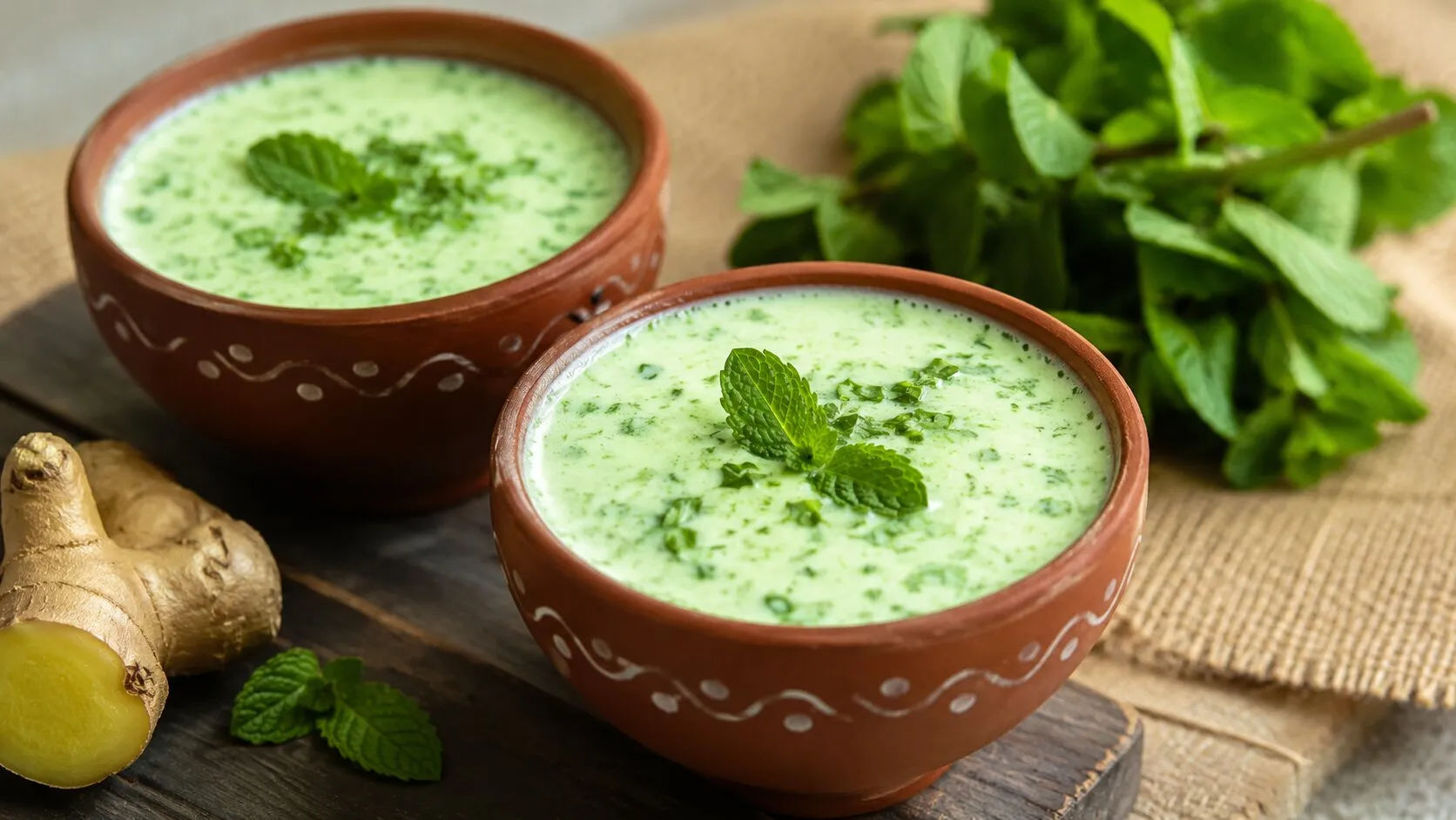 Refreshing Mint Buttermilk Delight Refreshing Mint Buttermilk Delight
