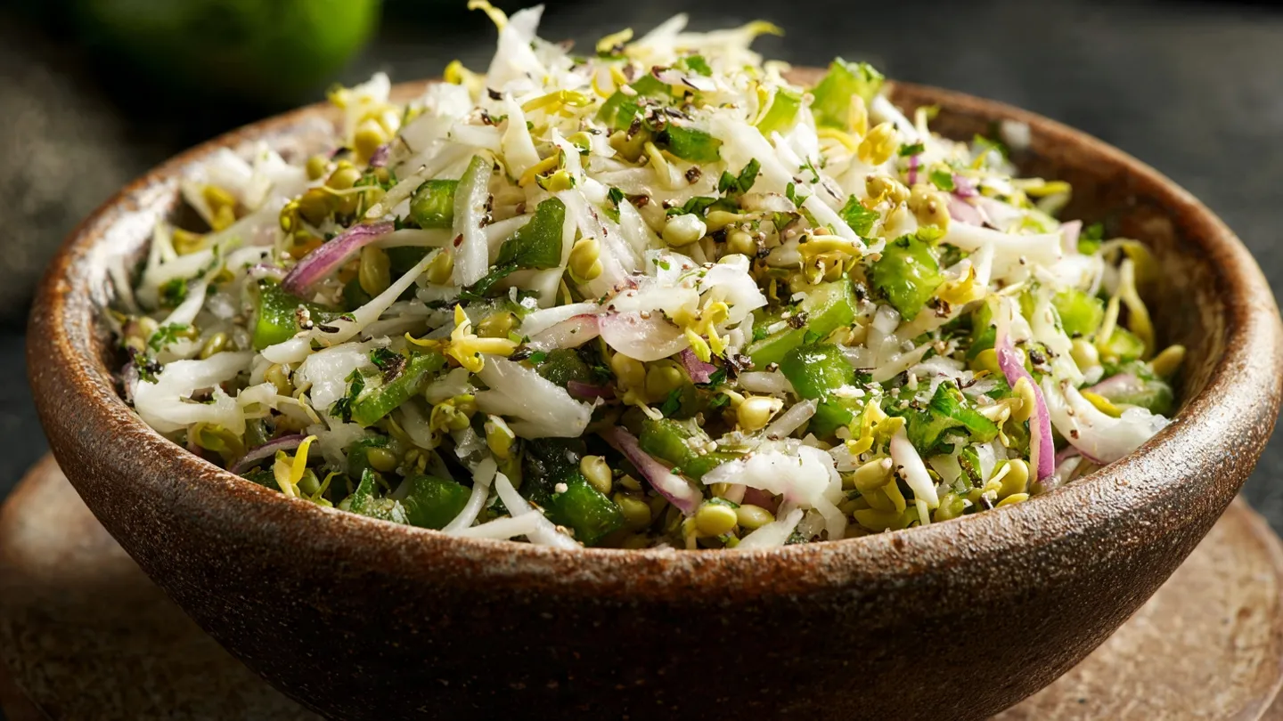 Refreshing Raw Mango & Sprout Medley