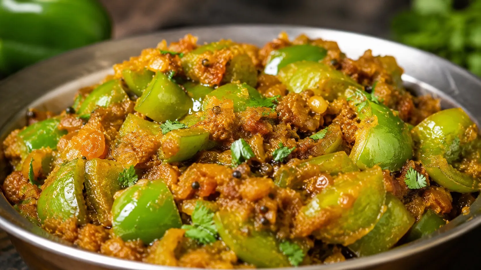 Restaurant Style Capsicum Masala Curry