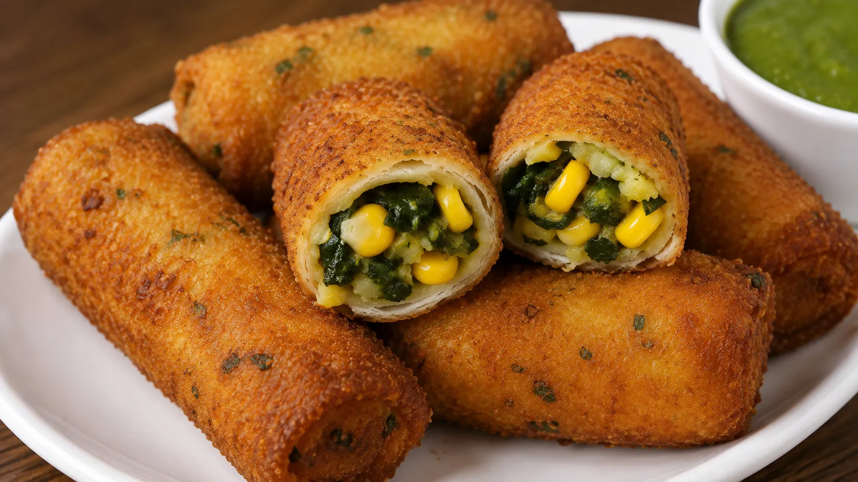Restaurant-Style Corn Spinach Cheese Rolls Restaurant-Style Corn Spinach Cheese Rolls