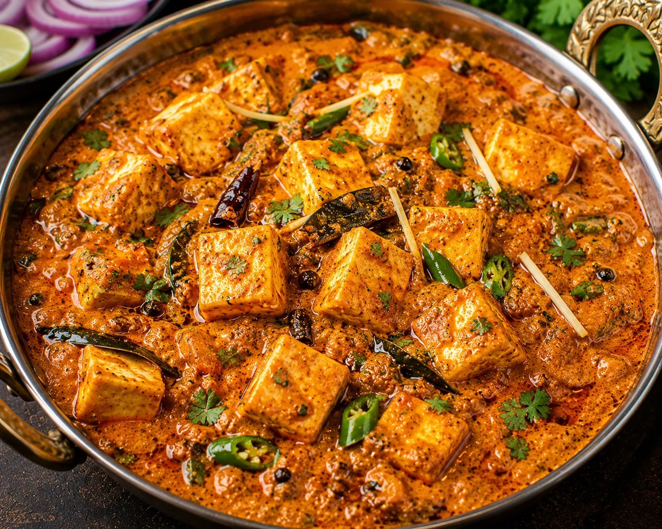 Rich & Flavorful Hyderabadi Paneer Masala.