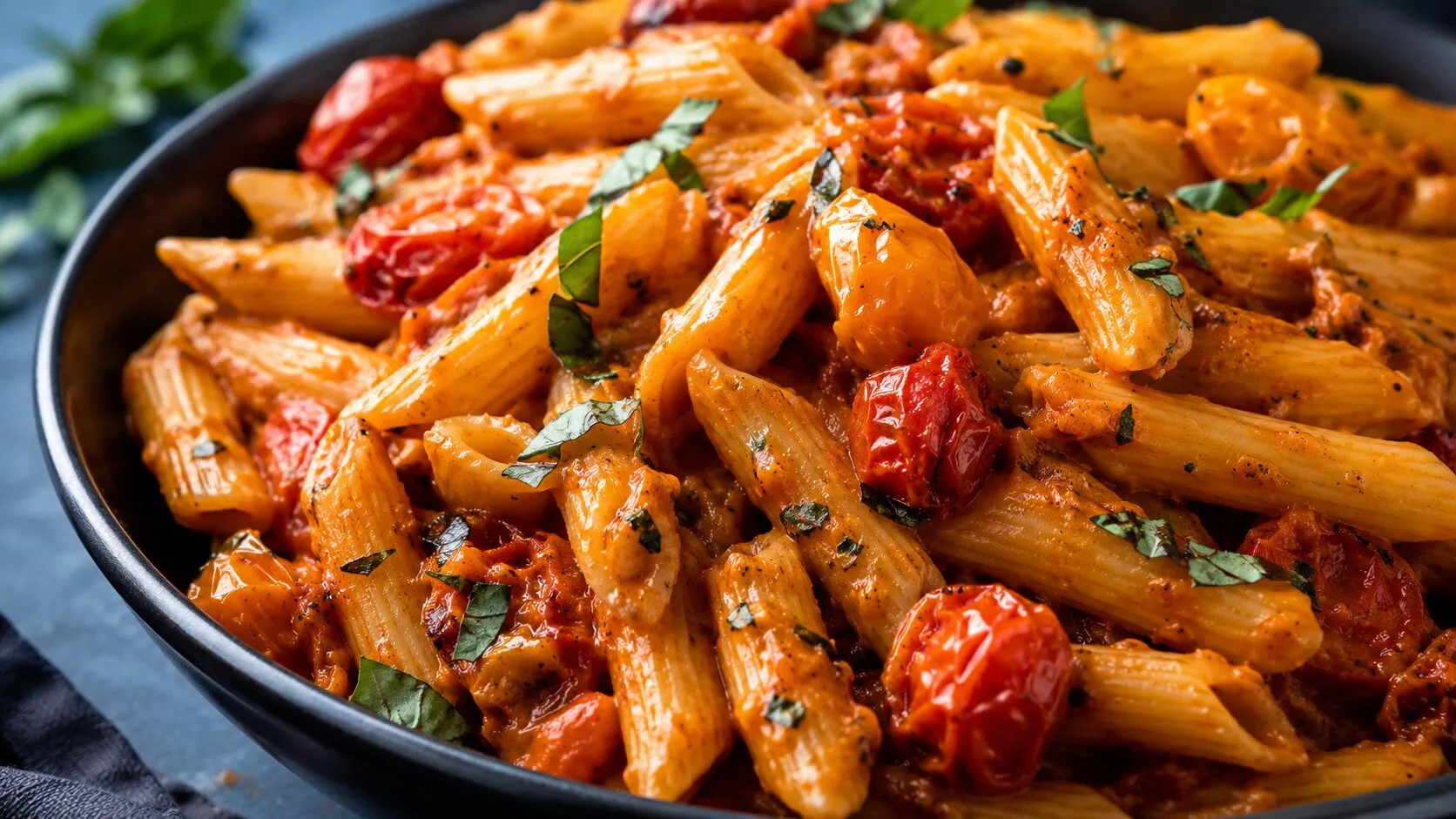 Roasted Tomato Pasta with Creamy Burrata