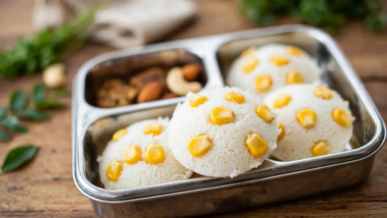 Soft & Healthy Mini Corn Suji Idli Bites