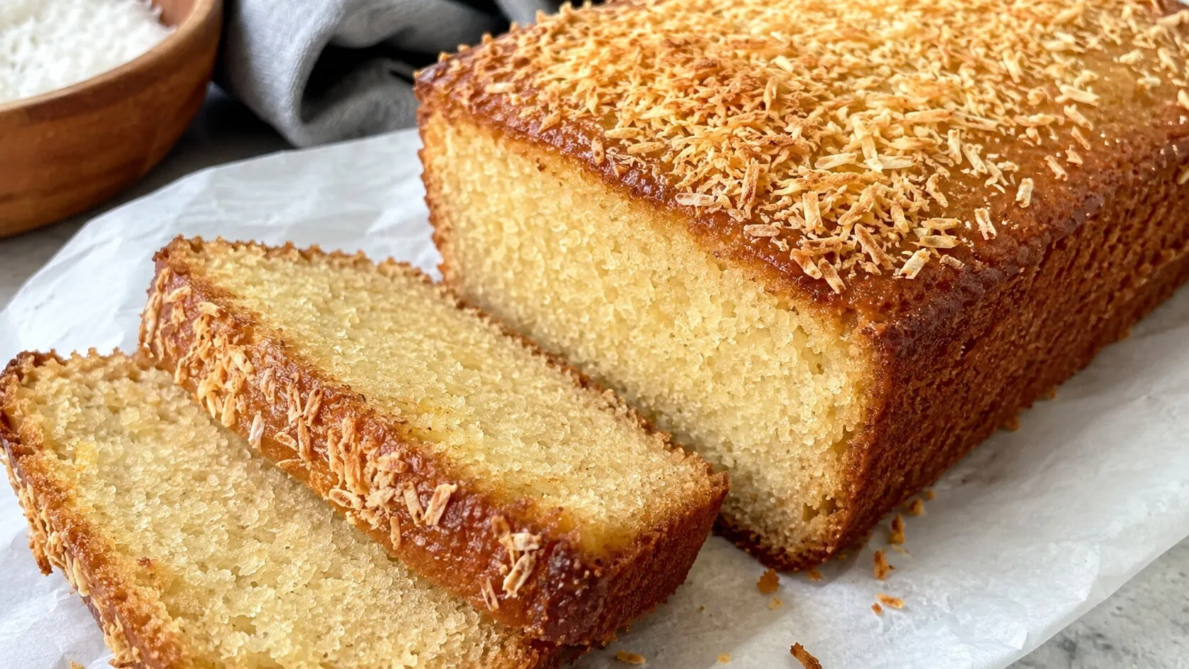 Soft & Spongy Eggless Fresh Coconut Cake
