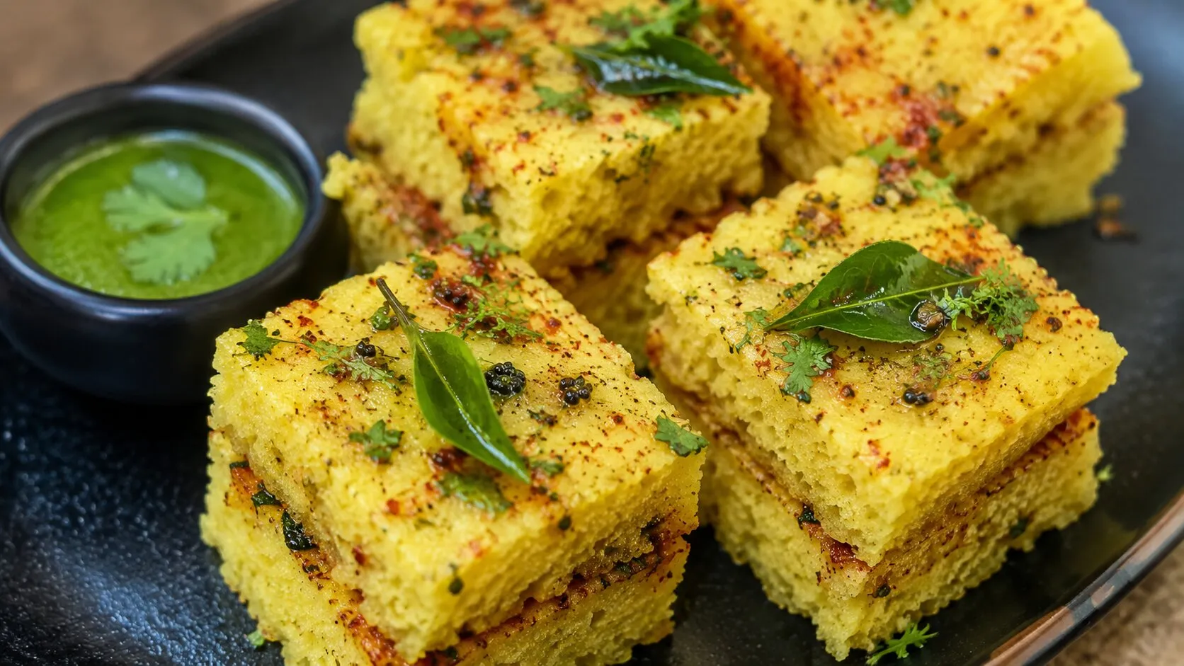 Spicy Garlic Sandwich Dhokla Recipe Spicy Garlic Sandwich Dhokla Recipe