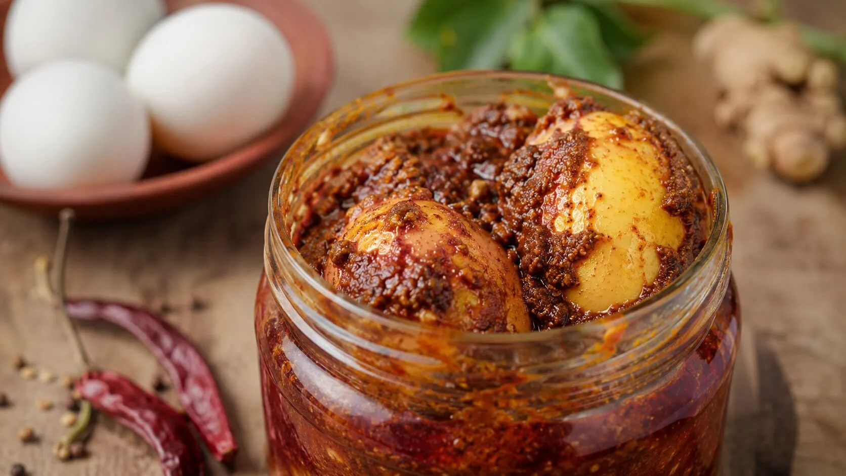 Spicy Homemade Anda Achar | Tangy Egg Pickle 