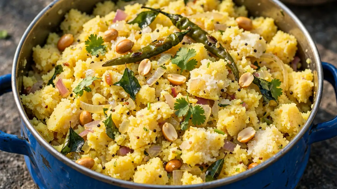 Spicy Leftover Idli Upma Stir-Fry Spicy Leftover Idli Upma Stir-Fry