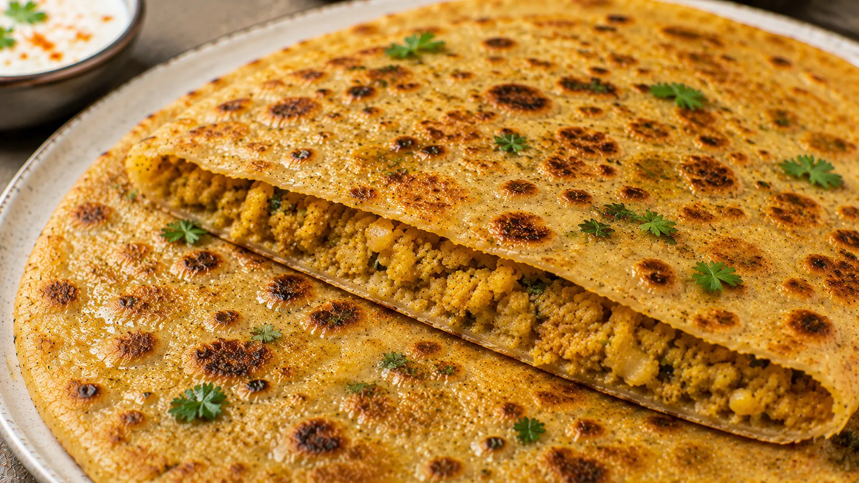 Spicy Masala Chana Dal Stuffed Paratha