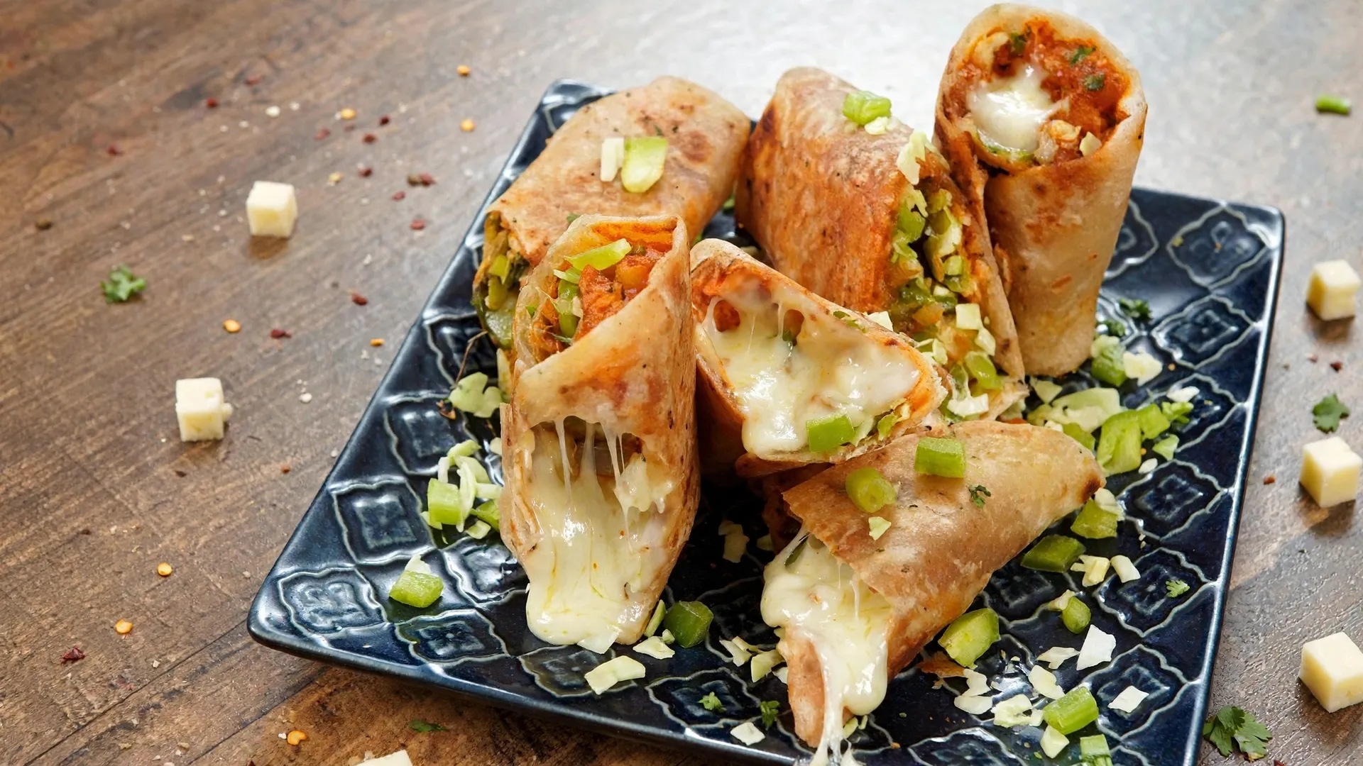 Spicy Schezwan Cheese Frankie Spicy Schezwan Cheese Frankie