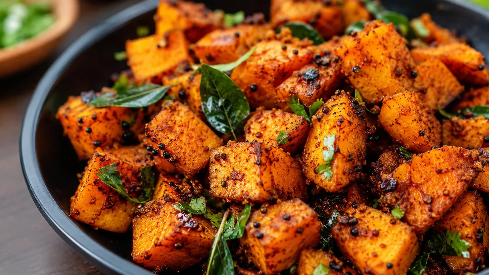 Spicy Sweet Potato Masala Fry