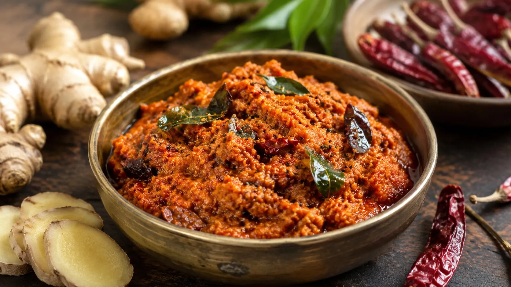 Spicy & Tangy Roasted Ginger Thuvaiyal