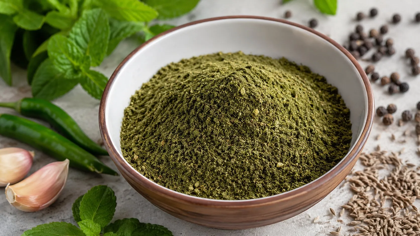 Storeable Mint & Coriander Chutney Mix