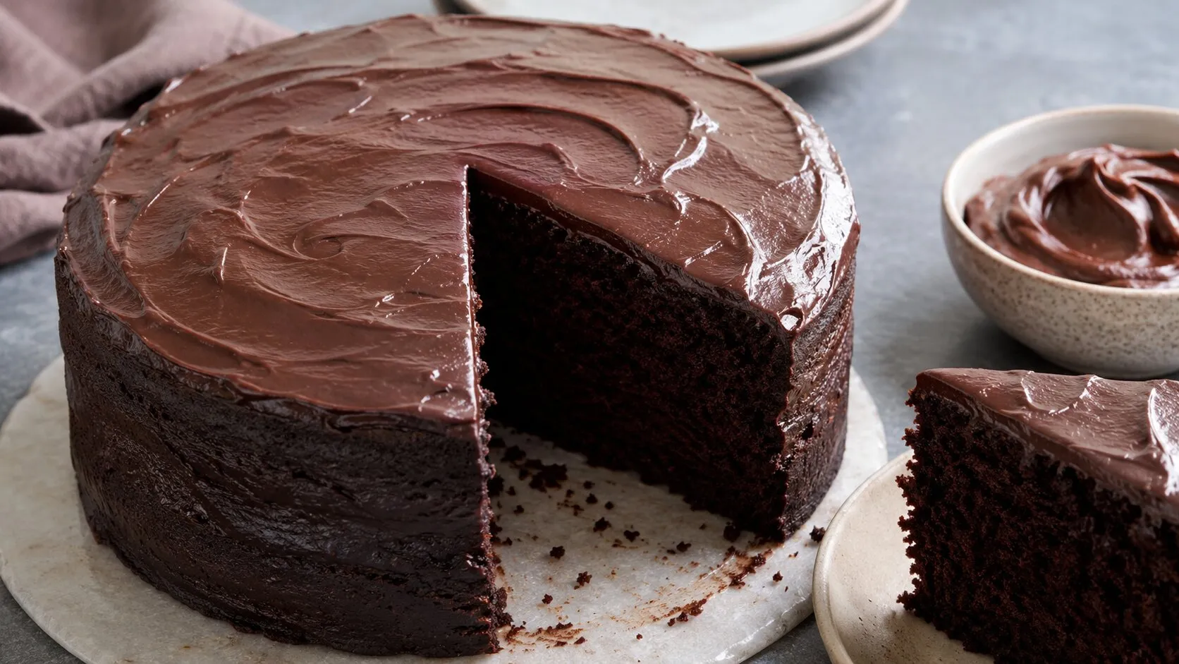 Super Rich & Fudgy Eggless Chocolate Cake
