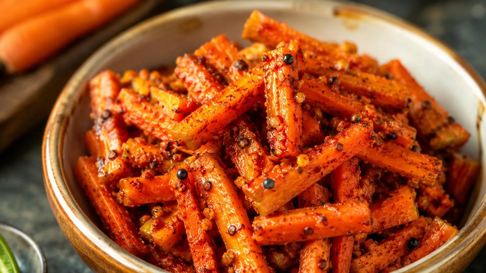 Tangy & Spicy Carrot Pickle