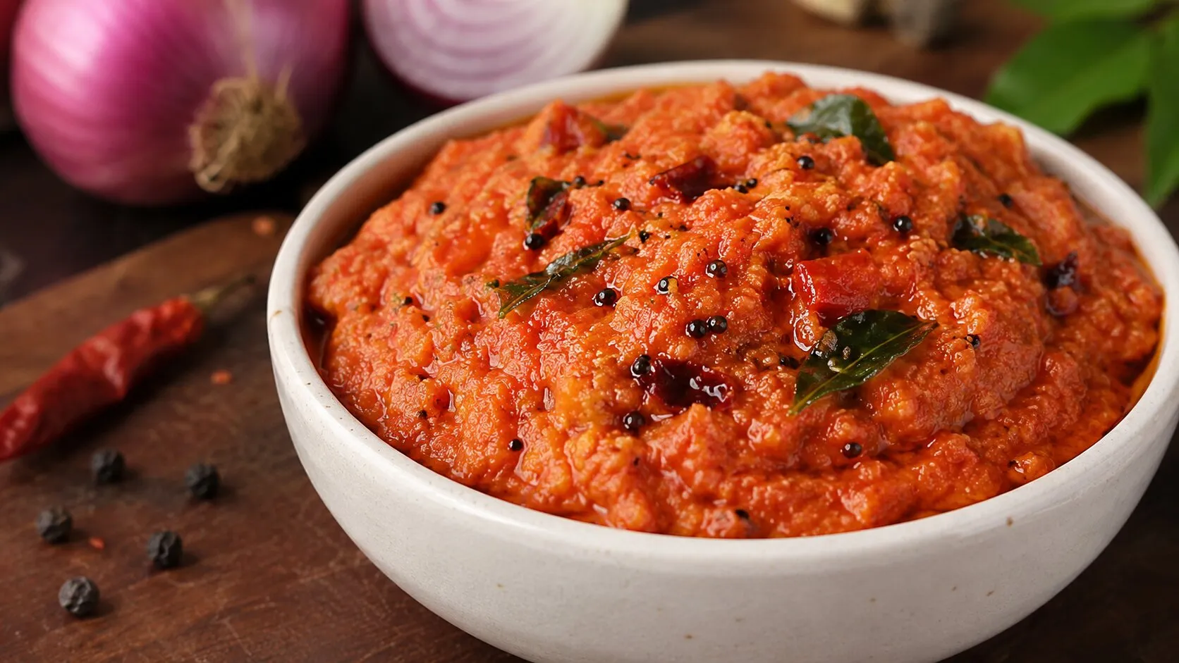 Tangy & Spicy South Indian Onion Chutney