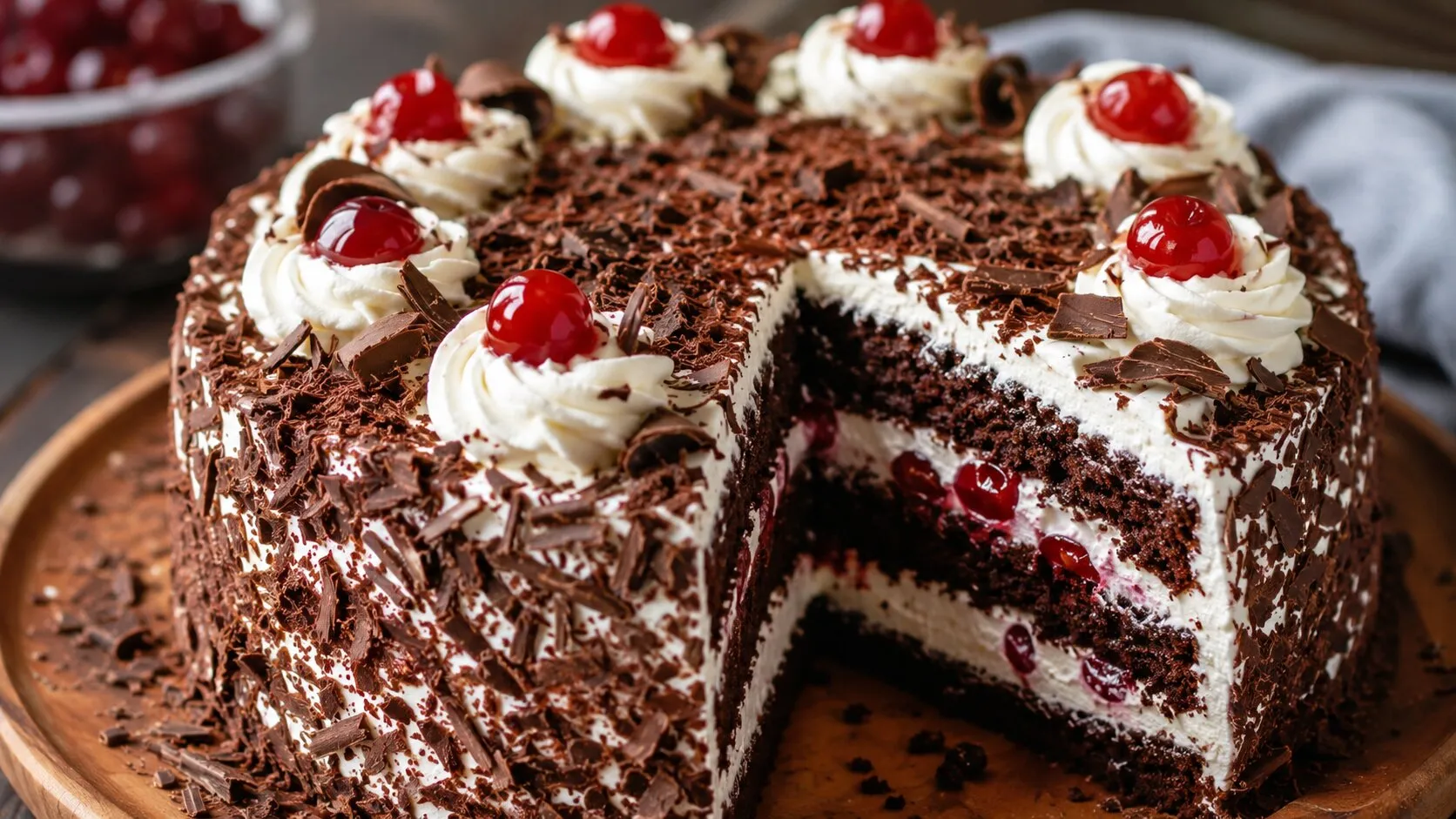 The Softest Eggless Black Forest Cake