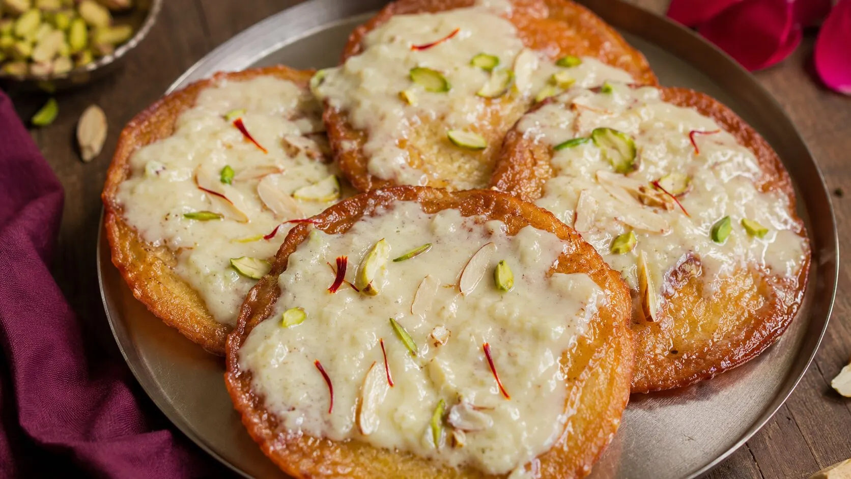 Traditional Indian Sweet: Rabdi Malpua