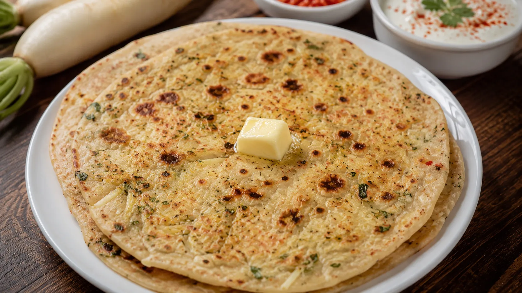 Traditional Punjabi Mooli Paratha
