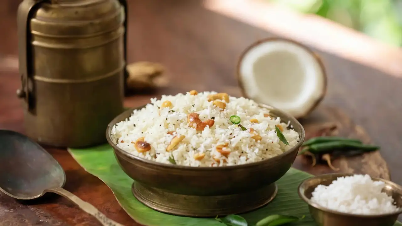 Traditional South Indian Coconut Rice Traditional South Indian Coconut Rice