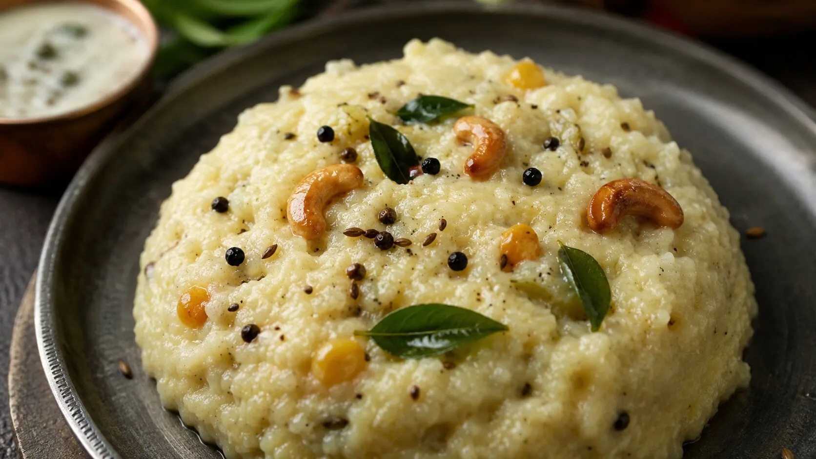 Traditional South Indian Ven Pongal