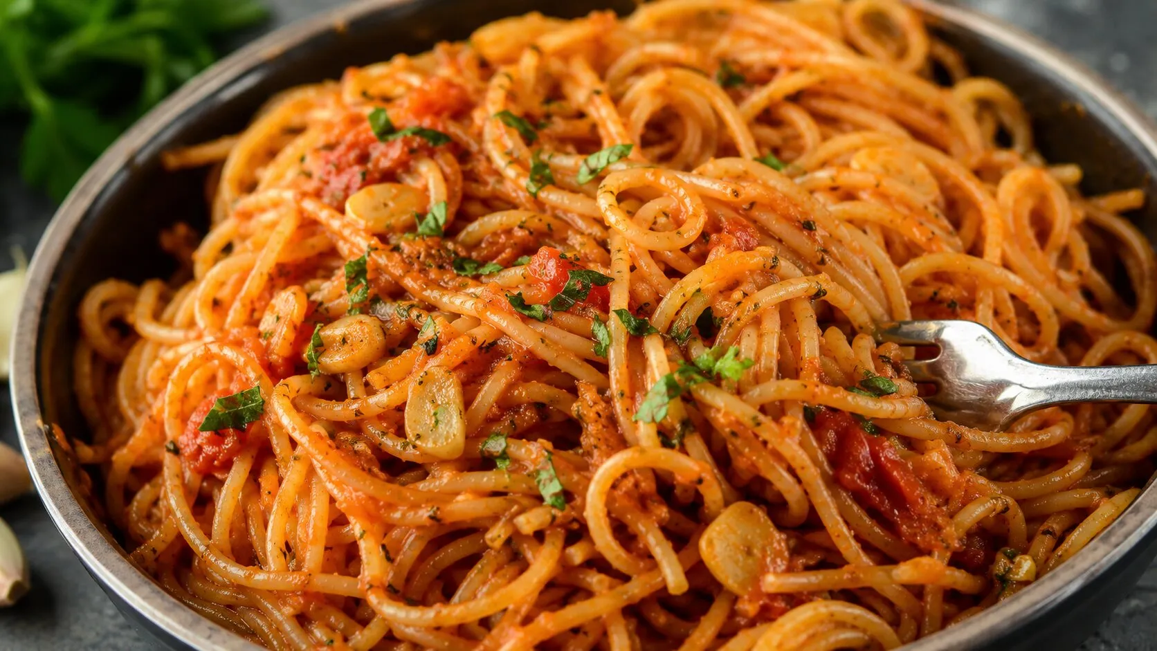 Ultimate Garlic & Tomato Spaghetti