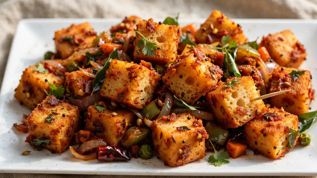 Vegetable Masala Idli: Crispy Spicy Delight