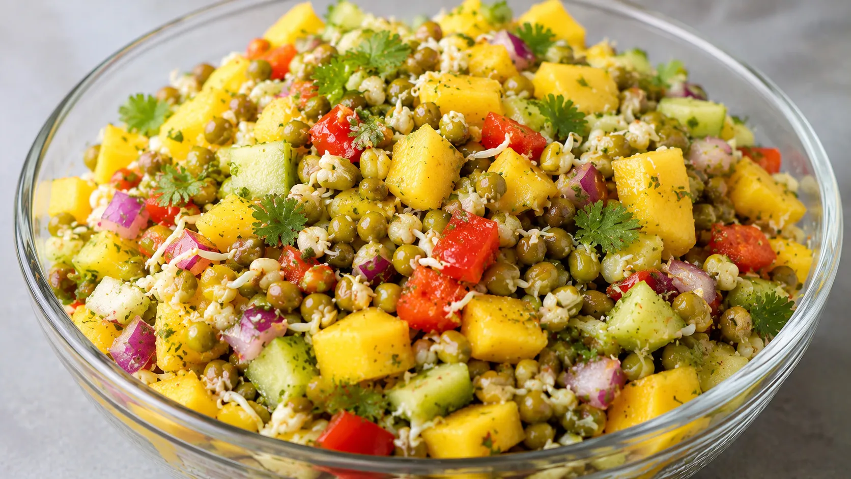 Vibrant Mango & Sprouted Moong Salad
