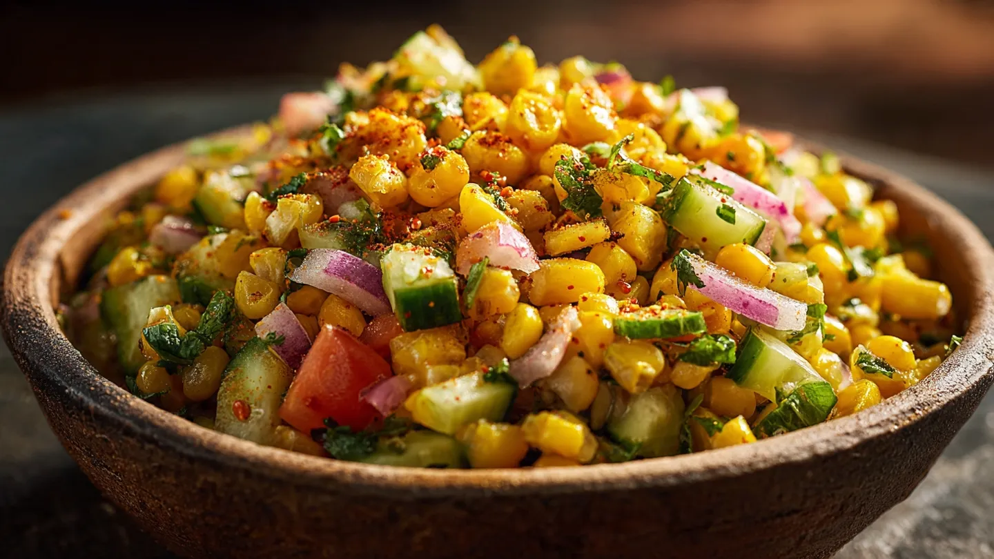 Vibrant Sprouted Moong and Corn Salad
