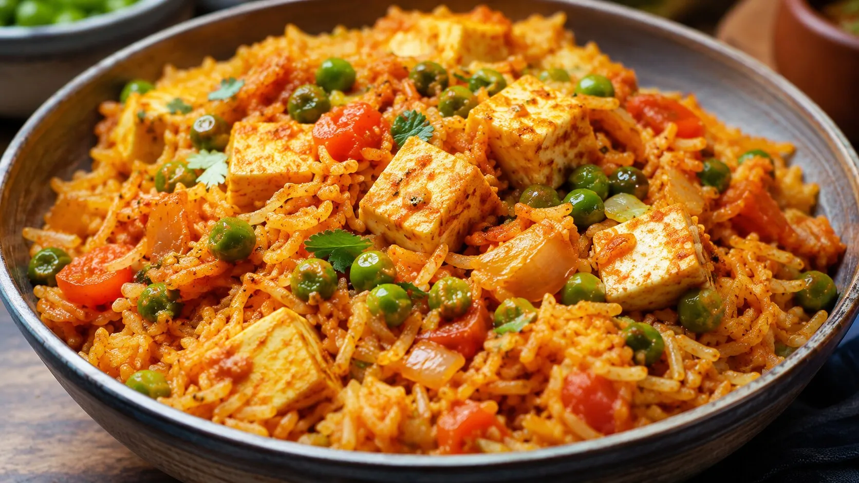 Wholesome Matar Paneer Rice Wholesome Matar Paneer Rice